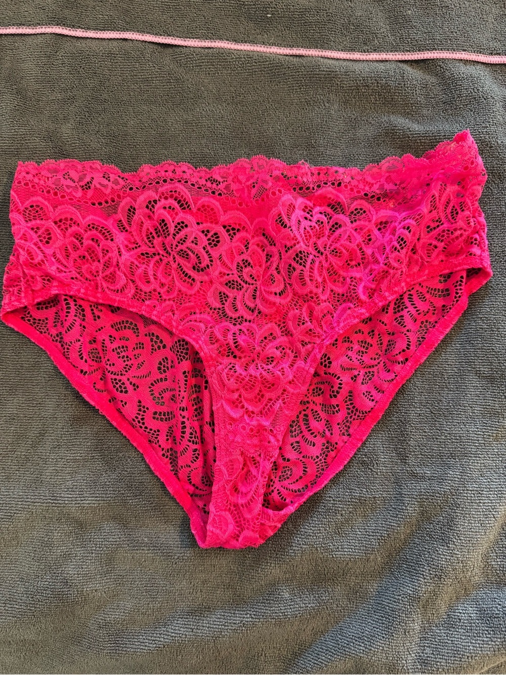 Women’s Lace Bikini Panties - Hot Pink